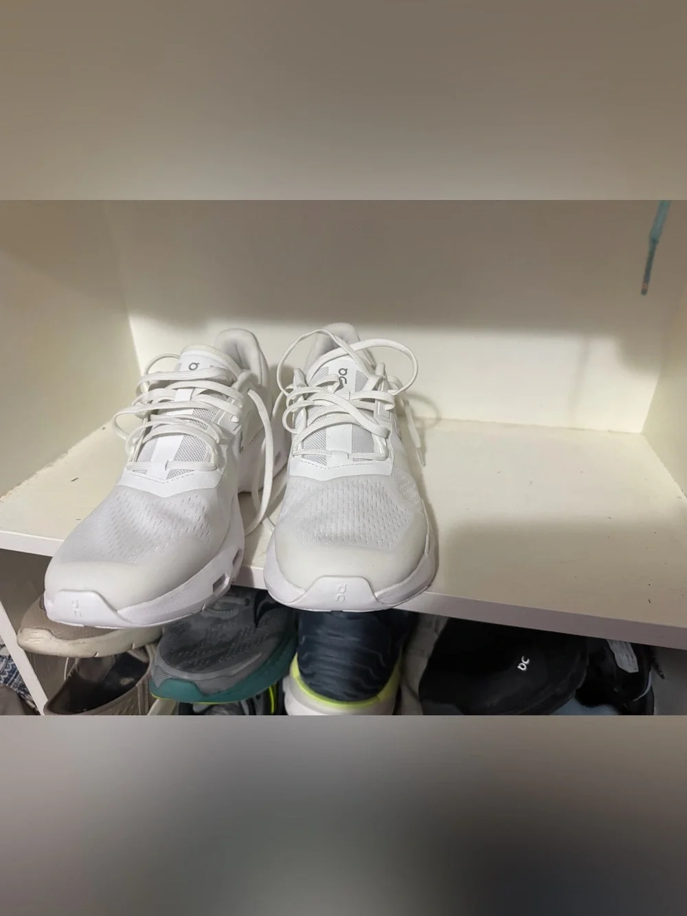 On CloudPulse All-White Running Sneakers - Picture 4 of 5